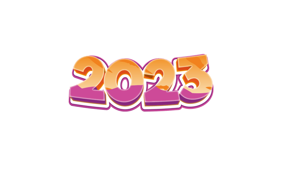 comic style in 2023 new year celebration png