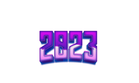 2023 text in retro style png