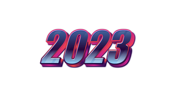 2023 text in retro style png
