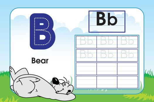 Kids activity worksheet, student playland background vector