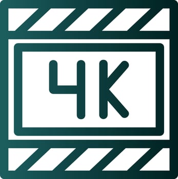 4k Film Vector Icon Design