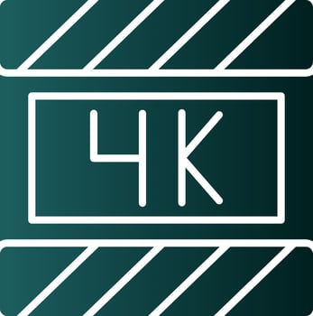 4k Film Vector Icon Design