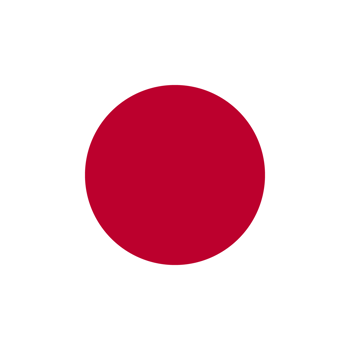Japan Flat Rounded Flag with Transparent Background png