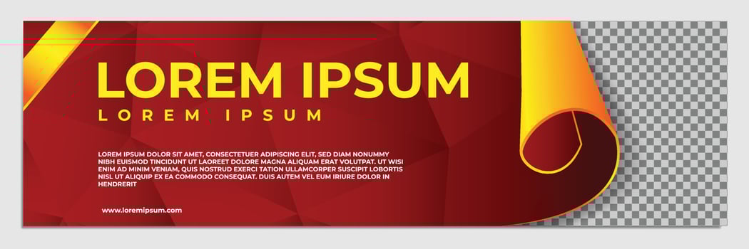 background banner template red orange design vector