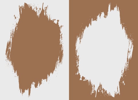 Set of stain brush stroke vector
