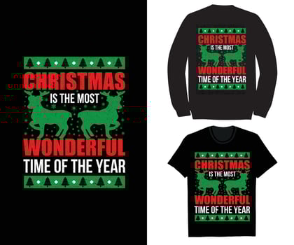 Christmas is the most wonderful time of the year vector