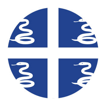Martinique Flat Rounded Flag with Transparent Background png
