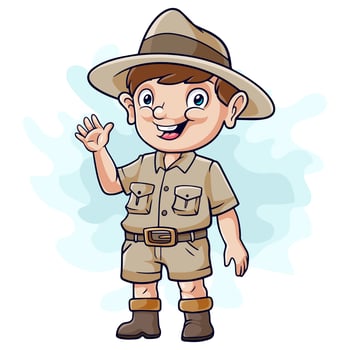 Cartoon funny animal keepers isolated on white background vector