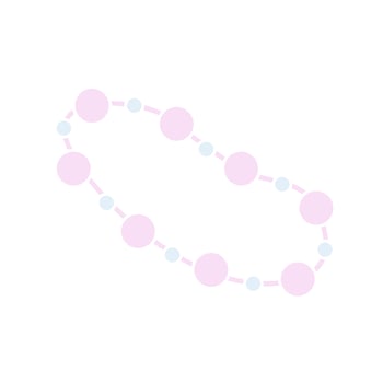 Hand drawn cute isolated clip art illustration of a bracelet with beads vector