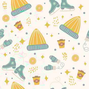 vector seamless winter pattern for textile