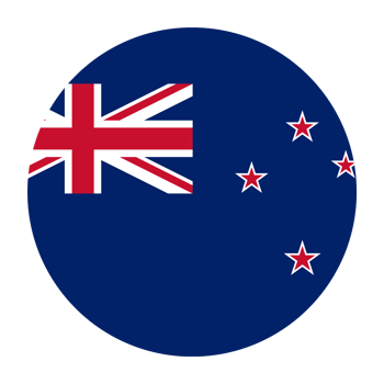 New Zealand Flat Rounded Flag with Transparent Background png