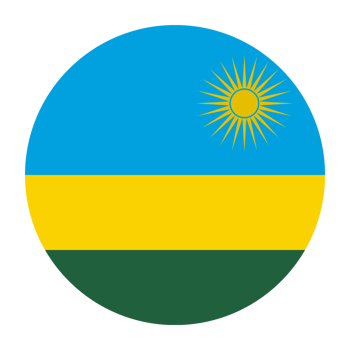 Rwanda Flat Rounded Flag Icon with Transparent Background png