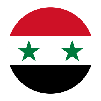 Syria Flat Rounded Flag Icon with Transparent Background png