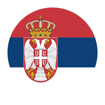 Serbia Flat Rounded Flag Icon with Transparent Background png