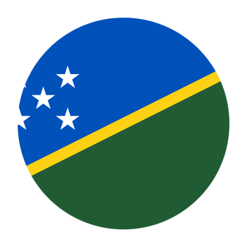 Solomon Islands Flat Rounded Flag Icon with Transparent Background png