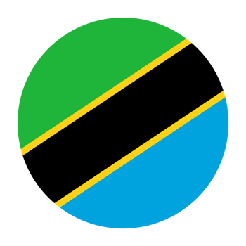 Tanzania Flat Rounded Flag Icon with Transparent Background png