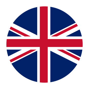 United Kingdom Flat Rounded Flag Icon with Transparent Background png