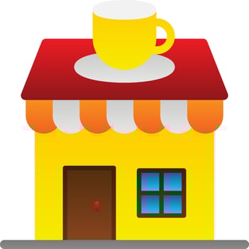 Coffee Shop Vector Icon Design
