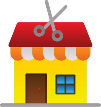 Barber Shop Vector Icon Design