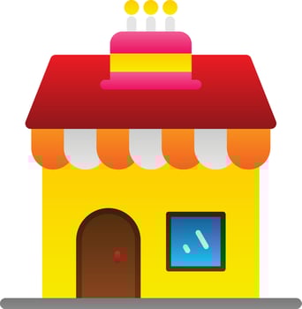 Cake Shop Vector Icon Design