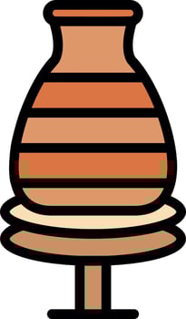Potter Wheel Vector Icon Design