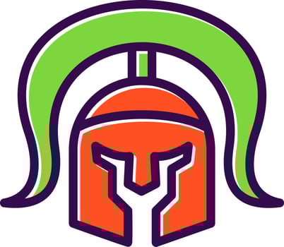 Roman Helmet Vector Icon Design