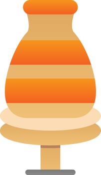Potter Wheel Vector Icon Design