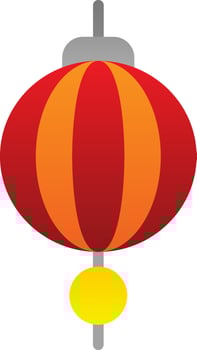 Sky Lantern Vector Icon Design