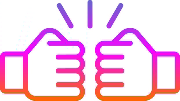 Fist Bump Vector Icon Design