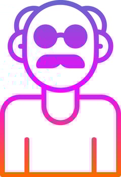 Old People Vector Icon Design