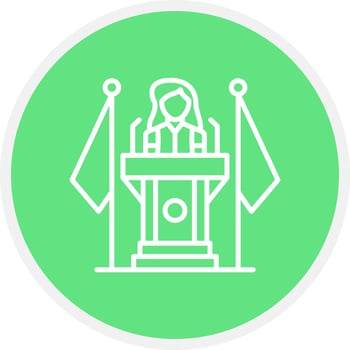 Politician Creative Icon Design vector