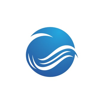 Water wave icon vector