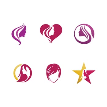 Woman face silhouette vector