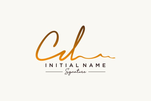 Initial CD signature logo template vector. Hand drawn Calligraphy lettering Vector illustration.