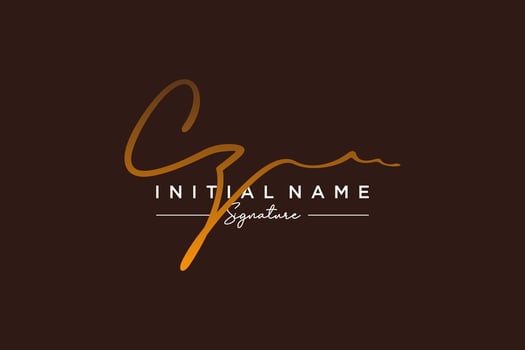 Initial CZ signature logo template vector. Hand drawn Calligraphy lettering Vector illustration.