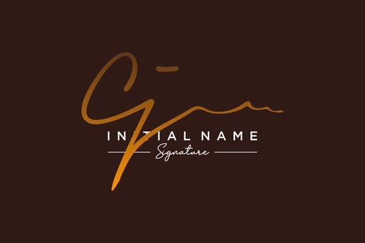 Initial CJ signature logo template vector. Hand drawn Calligraphy lettering Vector illustration.