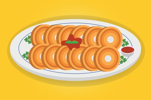 Picarones donuts latin american peru traditional food vector