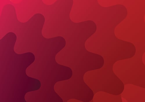 Abstract background composed of wavy curves, gradients from light red to dark Vector
