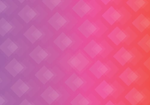Abstract background composed of technologically themed squares gradient from light pink to dark vector