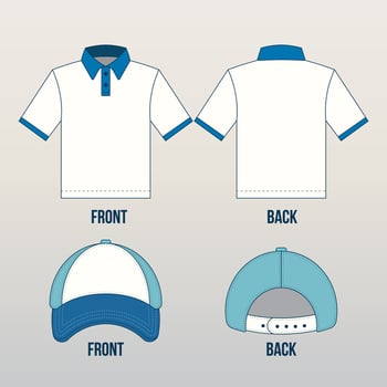 Polo Shirt and Cap Template vector