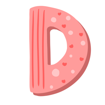 Pink Valentines Alphabet png
