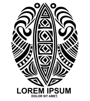Tribal textures patterns graphic design tattoo logo editable vector