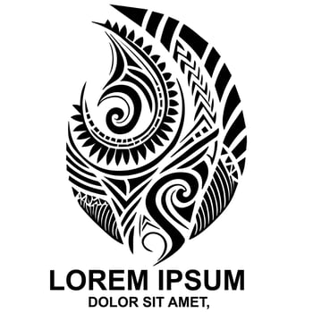 Tribal textures patterns graphic design tattoo logo editable vector