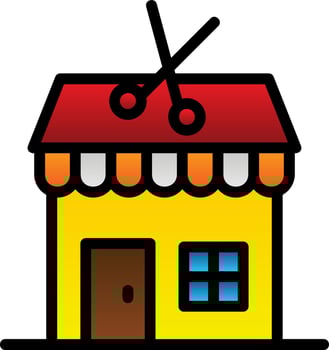 Barber Shop Vector Icon Design