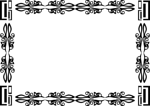 The illustrations and clipart, a black and white frame vector