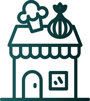 Vegetable Shop Vector Icon Design