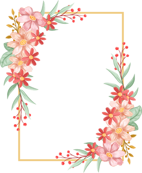 Orange Flower Arrangement with watercolor style png