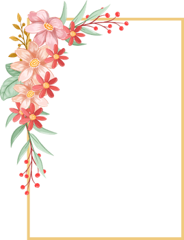 Orange Flower Arrangement with watercolor style png