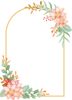 Orange Flower Arrangement with watercolor style png