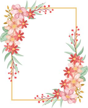 Orange Flower Arrangement with watercolor style png